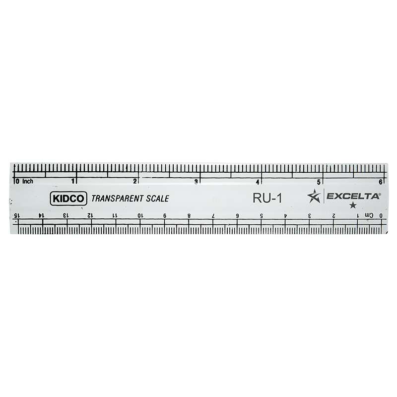 Ruler, Straight, Plastic, 6" OAL