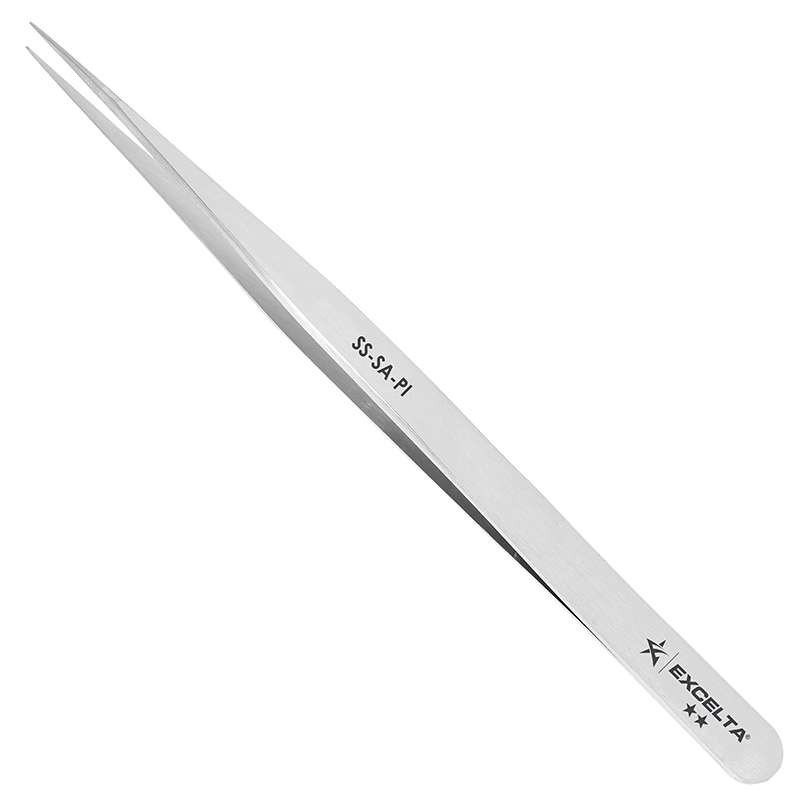 Tweezers, 2-Star, Straight, Slim Very Fine Point, Anti-Mag. SS, 5.5" OAL