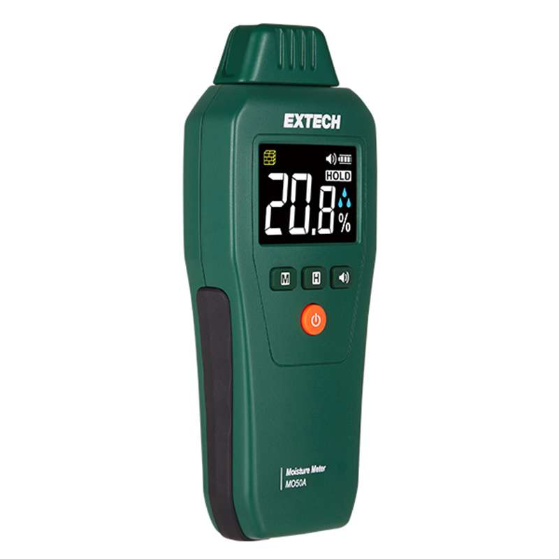 Moisture Meter, Compact Pin-Type, High-Contrast LCD and Backlight