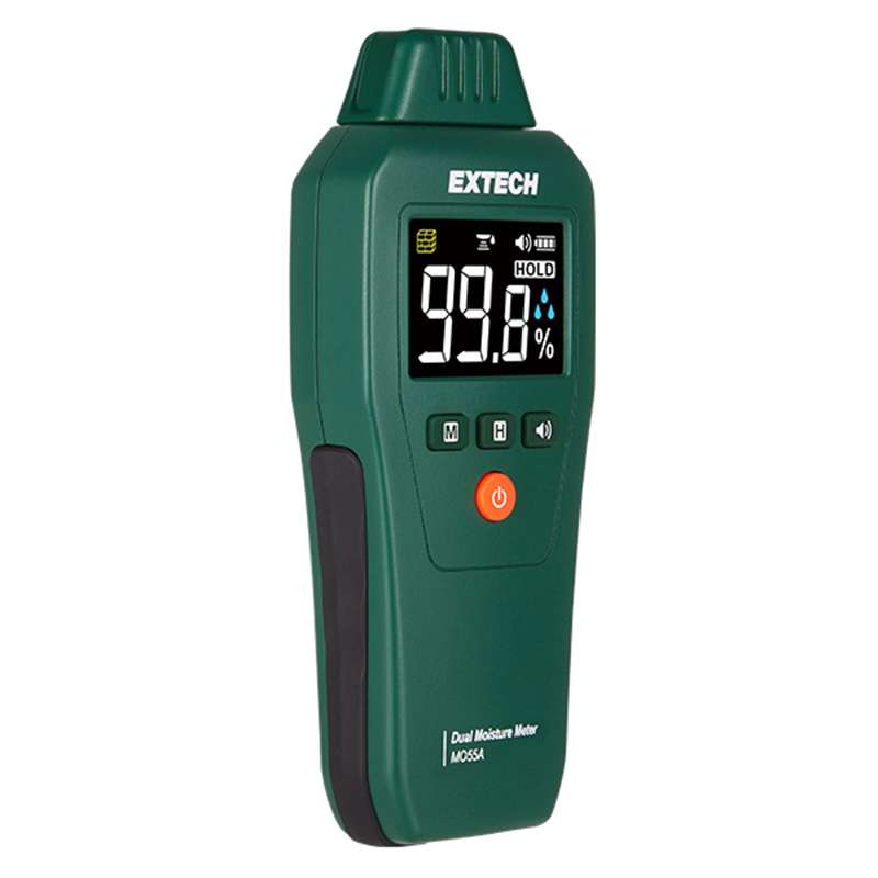 Combination Pin and Pinless Moisture Meter with High Contrast LCD