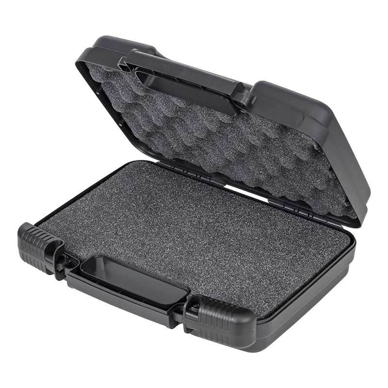Storage Case, 10-1/2", 26.67 cm, Black, with Convoluted Foam Lid and Dived Foam Base, 14 per Case