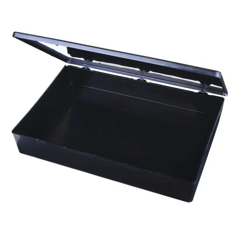 Hinged Conductive Plastic Box 12-3/4 x 8-1/2 x 2-1/8