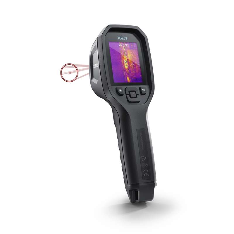 Thermal Imaging Camera w/Bullseye Laser and Type K Thermocouple, 24:1 Spot IR