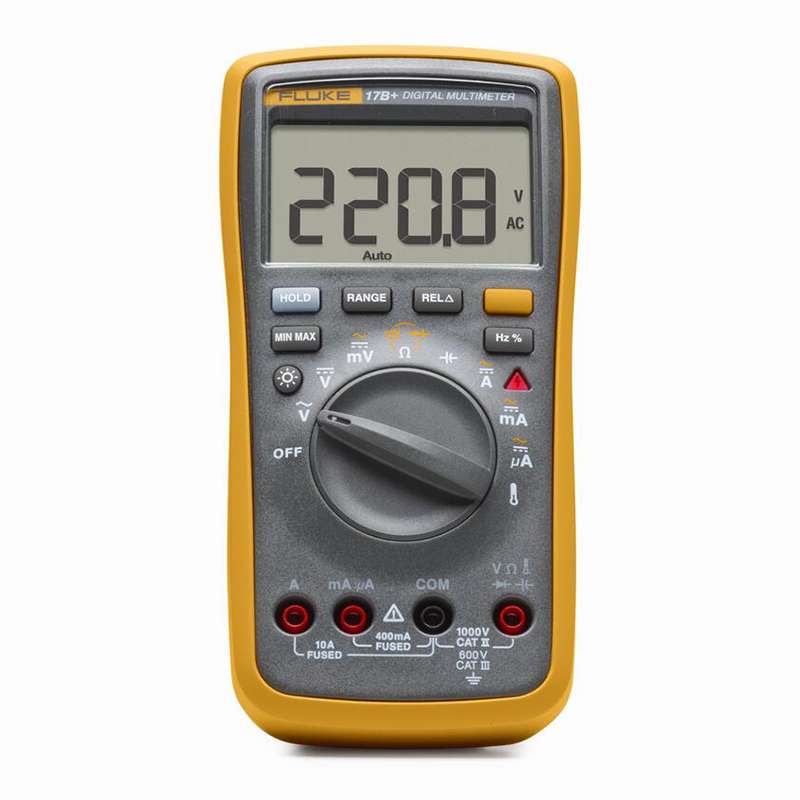 17B+ AC/DC Digital Multimeter, 1000 V, 10 A, 100 kHz, 50-400 C, Over Voltage, B+ Series