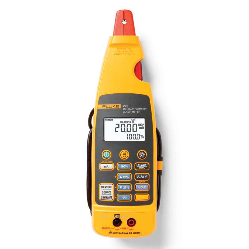 Milliamp Process Clamp Meter Measures 4 to 20mA Signals with In-Circuit with Jaw and Carrying Case