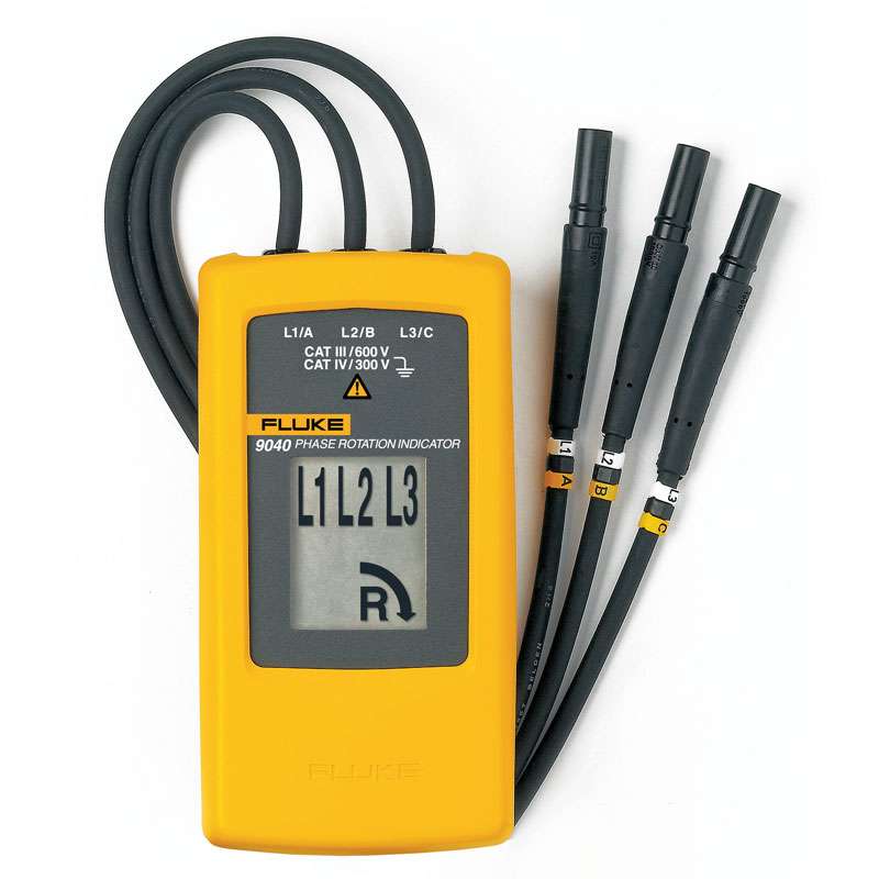 3-Phase Rotation Indicator with Test Probes and Clip