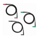 Red, Black, and Green Test Leads with WearGuard Indicator and Straight to Angle Connectors redirect to product page