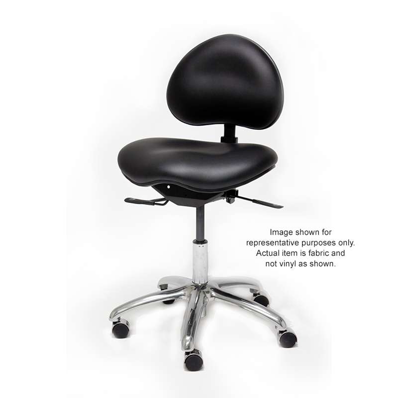 ESD-Safe Adjustable Medical / Laboratory Fabric Chair with Aluminum Base, Footring, Backrest, and Sa