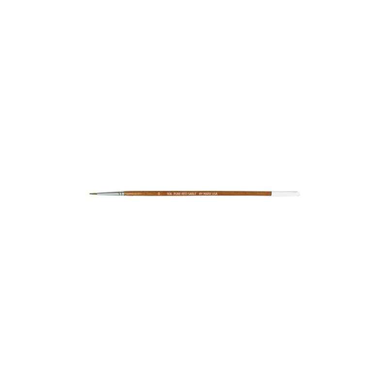 Artist Brush, Round, Anti-Static, Sable/Wood, Sz: #0, Trim: 0.295", OAL 7", ESD, 906 Series