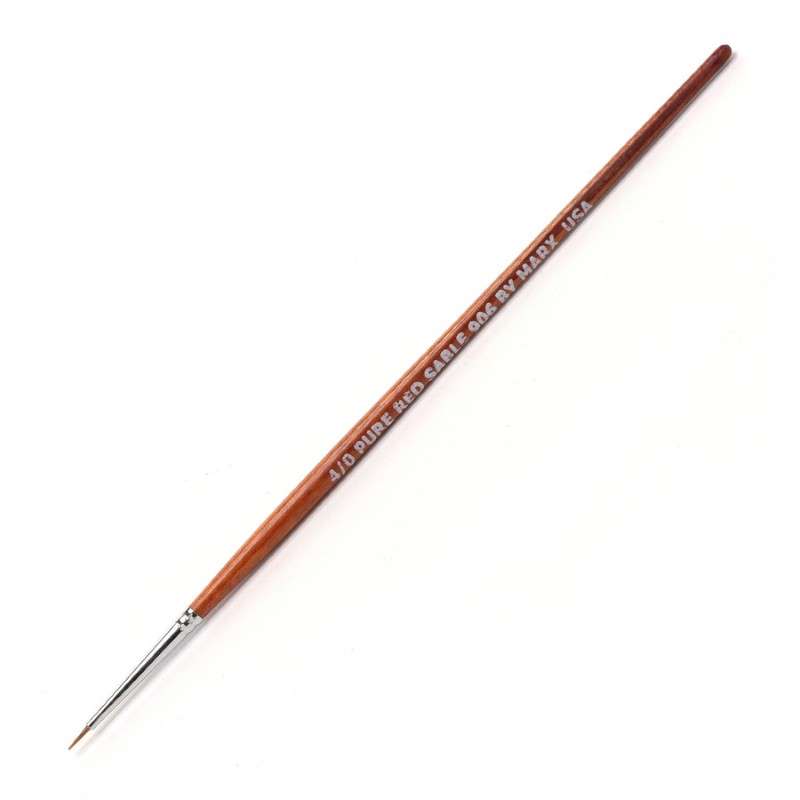 Artist Brush, Round, Anti-Static, Sable/Wood, Size: #4/0, Trim: 0.236in, OAL 7in, 906 Series
