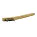 Scratch Brush, 3x7 Row, 0.006" Dia, SS Bristle, Plywood Handle