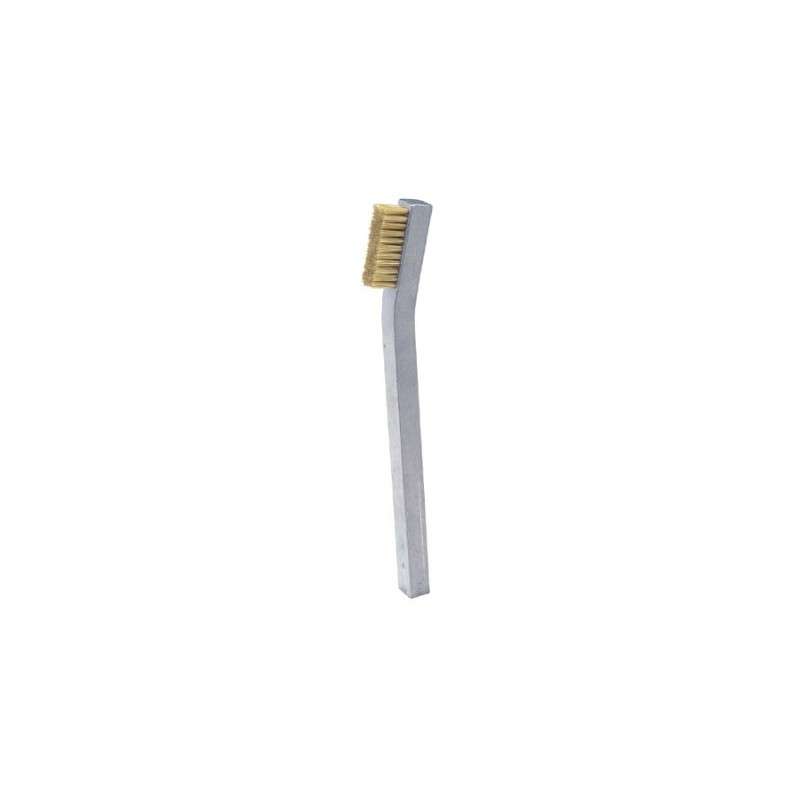 Scratch Brush, Toothbrush, Anti-Static, Hog Bristle/Aluminum, 7/16", ESD
