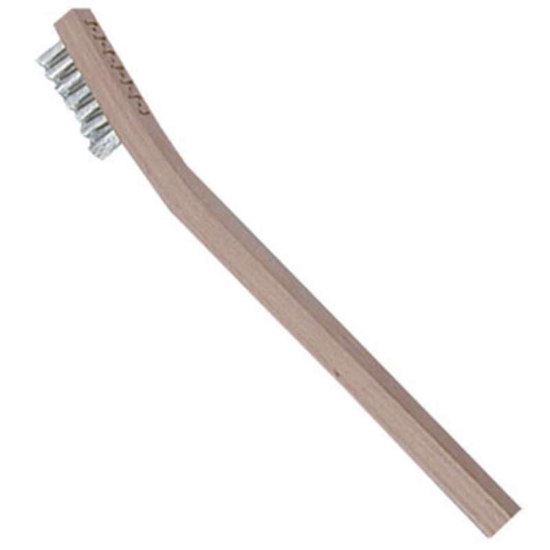 ESD-Safe Brush with 1-3/8" Stainless Steel Bristles and a Plywood Handle, 7-3/4" Long