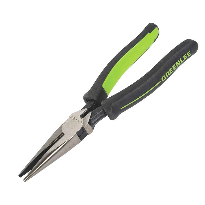 Long Nose Plier with Side Cutter and Molded Ergo Grip, 6-5/8"