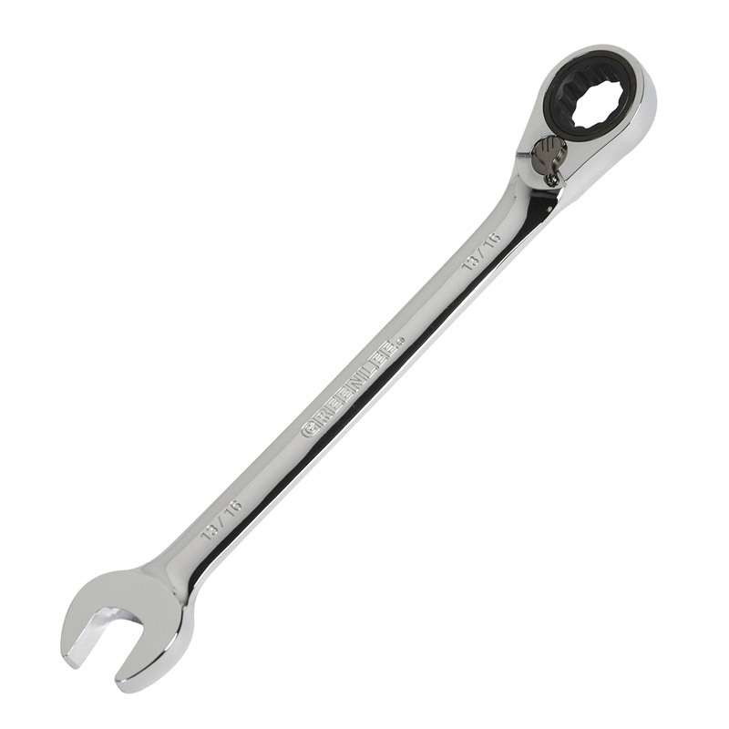 13/16" Combination Ratcheting Wrench, 11-1/8" Long