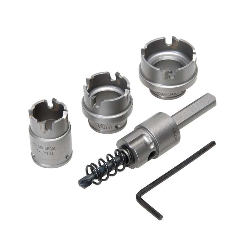 Kwik Change™ Stainless Steel Hole Saw Cutter Kit with 3 Cutter Heads and Case