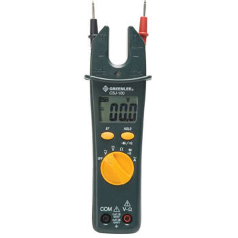 Open Jaw Clamp Meter with Bright LED and Audible Alarm