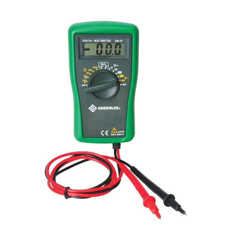 Manual Ranging 600 Volt Multimeter to Measure Voltage and Check Batteries