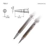 T52 Series Soldering Tip, Chisel, 1mm x 8mm, 2 Pack, for FX-9706 Micro Tweezers redirect to product page