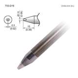 T53 Series Soldering Tip, Chisel, 1.6mm x 10mm, for FX-9707/9708 Heavy Duty Handpiece redirect to product page
