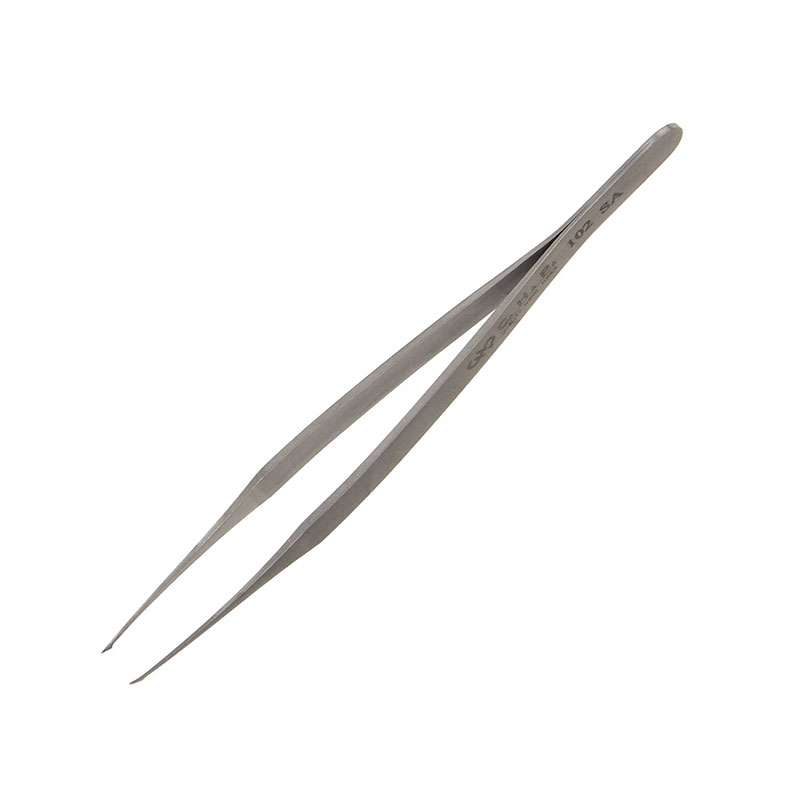 CHP Precision Tweezers with Angled 45° Flat Tips, 4-3/4" Long