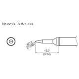 T31 Series Conical Solder Tip, R0.2mm x 13.7mm, 750 Degree F, for FX1001-51, FX-1001, FX-100 redirect to product page