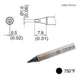 T31B Series Chisel Tip for Hakko FX-1001 Handpiece,  1.6mm x 7.8mm redirect to product page