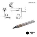 T31B Series Chisel Tip for Hakko FX-1001 Handpiece,  2.4mm x 7.8mm, redirect to product page