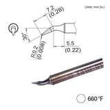 T31B Series Bent Tip for Hakko FX-1001 Handpiece, R0.2mm/30° x 7.2mm x 5.5mm redirect to product page