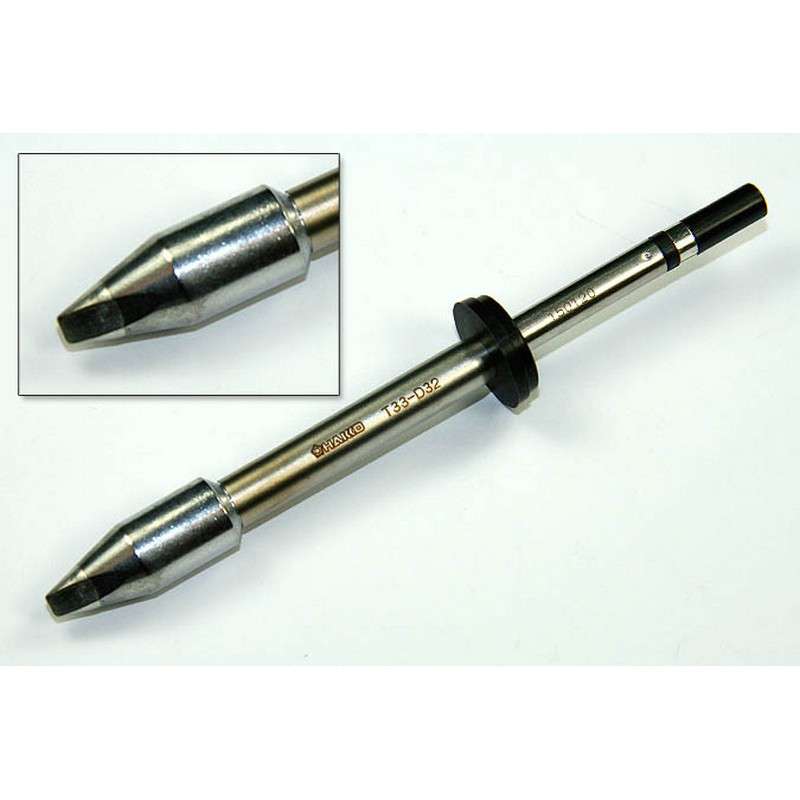 T33 Series Chisel Solder Tip for the FX-8002 Handpiece, 3.2mm x 13mm