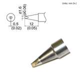 T33 Series Ultra Heavy Duty Slim Chisel Soldering Tip for FX-8002/FX-8003, 1.6mm x 12mm redirect to product page