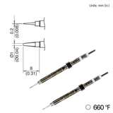 Chip Soldering Tip for Hakko FX-1003, 8mm x 1mm, 350°/660°F redirect to product page