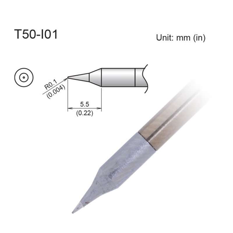 Soldering Tip, Micro Conical, R0.1 x 5.5mm, FX-9703/9704