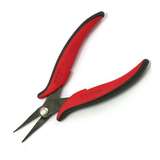 Pliers, Long Flat Nose, Serrated Jaw, 32mm Jaw Length, 5.3" OAL, Round Edge redirect to product page