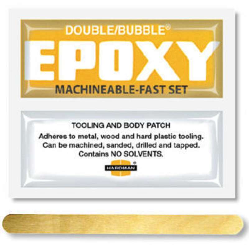 Double/Bubble® Yellow Machineable Fast Setting Epoxy Adhesive, 100 Packs per Carton