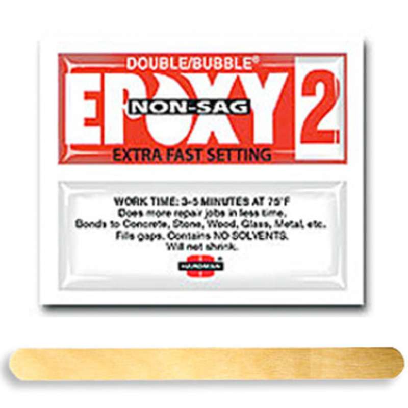 Double/Bubble® Red Non-Sag Extra Fast Setting Epoxy Adhesive, 100 Packs per Carton