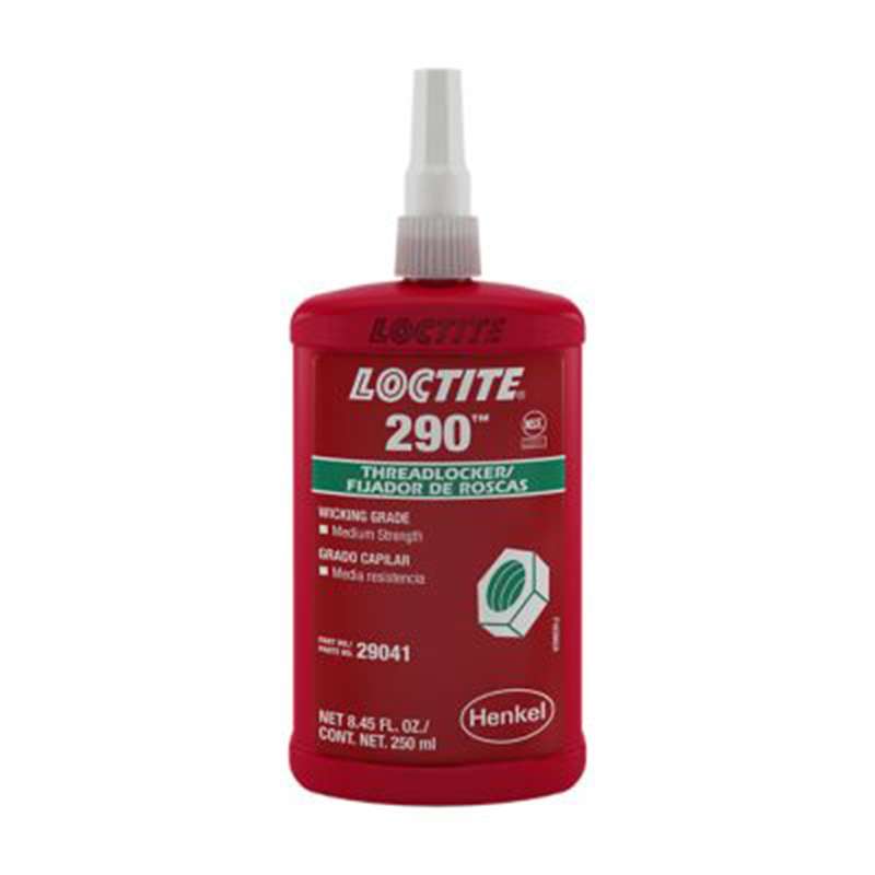 290™ Wicking Grade Threadlocker, Green, Medium Strength, 250 mL Bottle, 10 per Case
