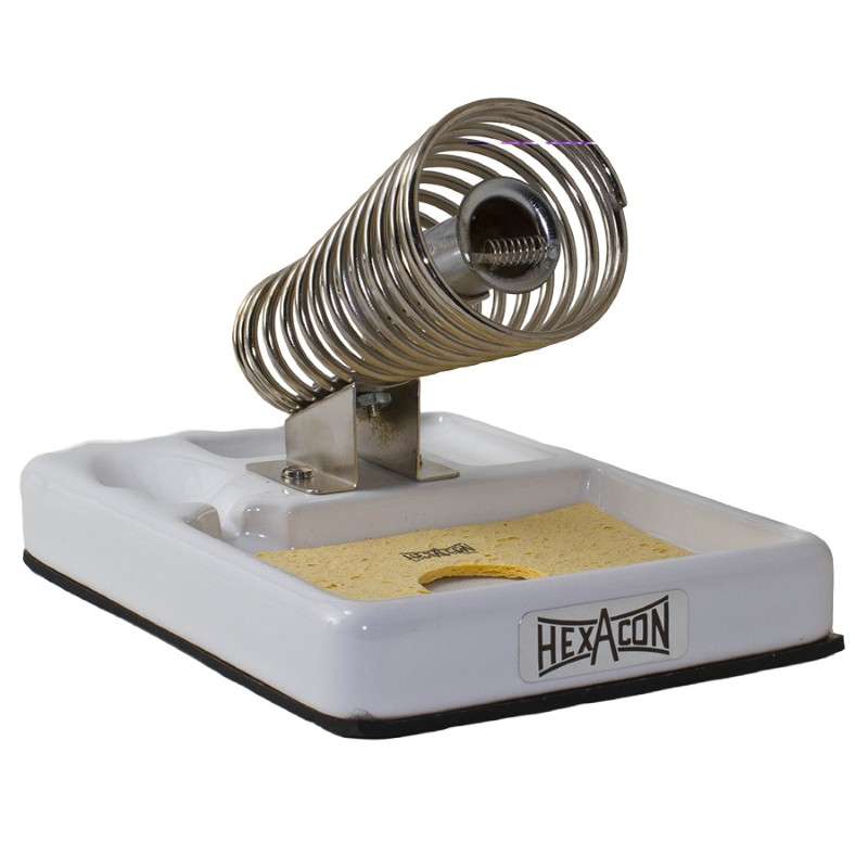 Ceramic Heat Guard Soldering Iron Holder with Sponge & Water Bottle