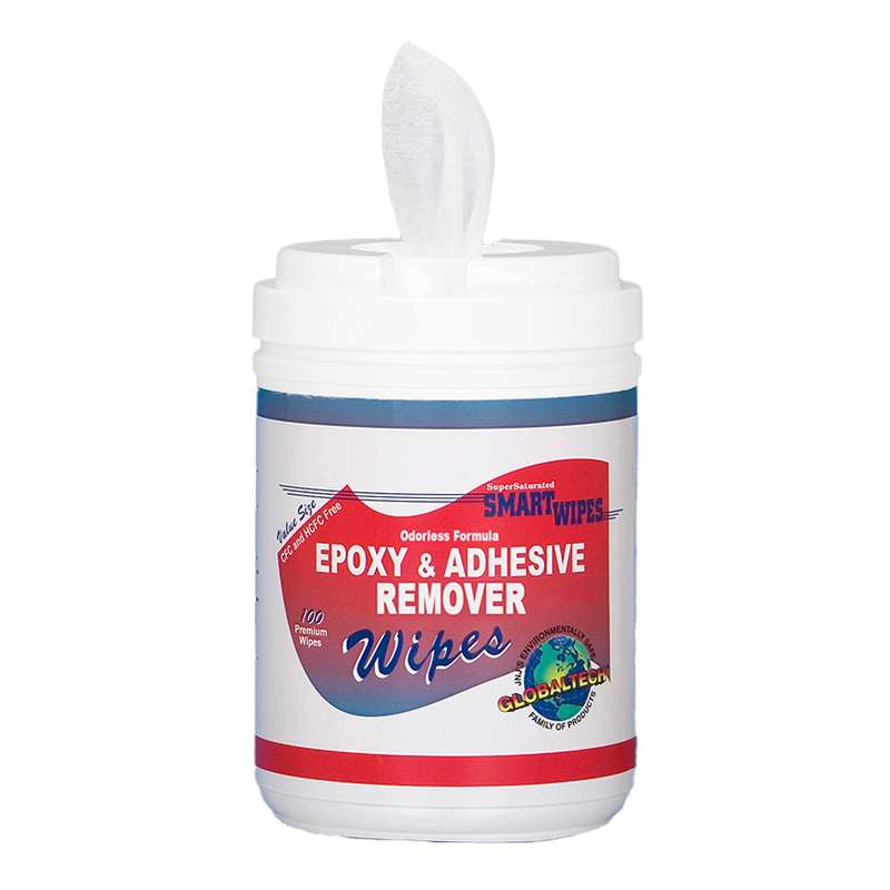 Epoxy and Adhesive Remover Wipes, Hydroknit, Pre-Saturated, Odorless Formula, 6" X 9", 100 Wipes per Canister, 12 Canisters per Case