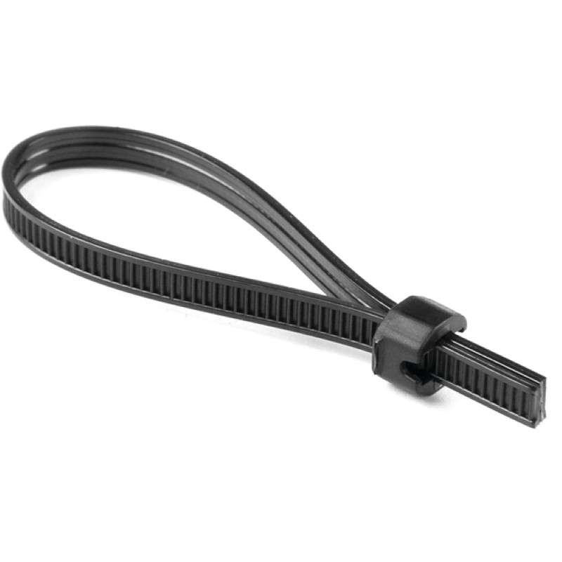 Cable Tie Closures For Ats Systems, 50Lb Tensile Strength, PA66HSuv, Black, 5000/Reel