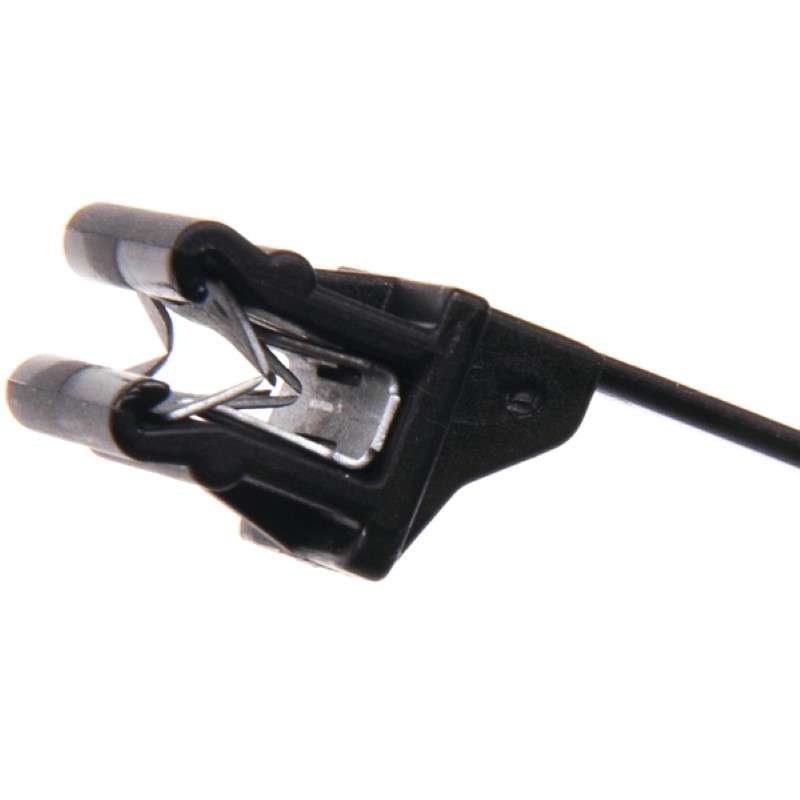 1-Piece Cable Tie & Edge Clip, 8" Long, Ec13, Panel Thickness 0.04 - 0.12", 50 Lbs, PA66HS, Black, 500/Bag