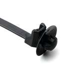 1-Piece Cable Tie/Arrowhead Mount W/Disc, 6.0"L, 0.25 - 0.26" Mounting Hole, PA66HS, Black, 500/Package redirect to product page