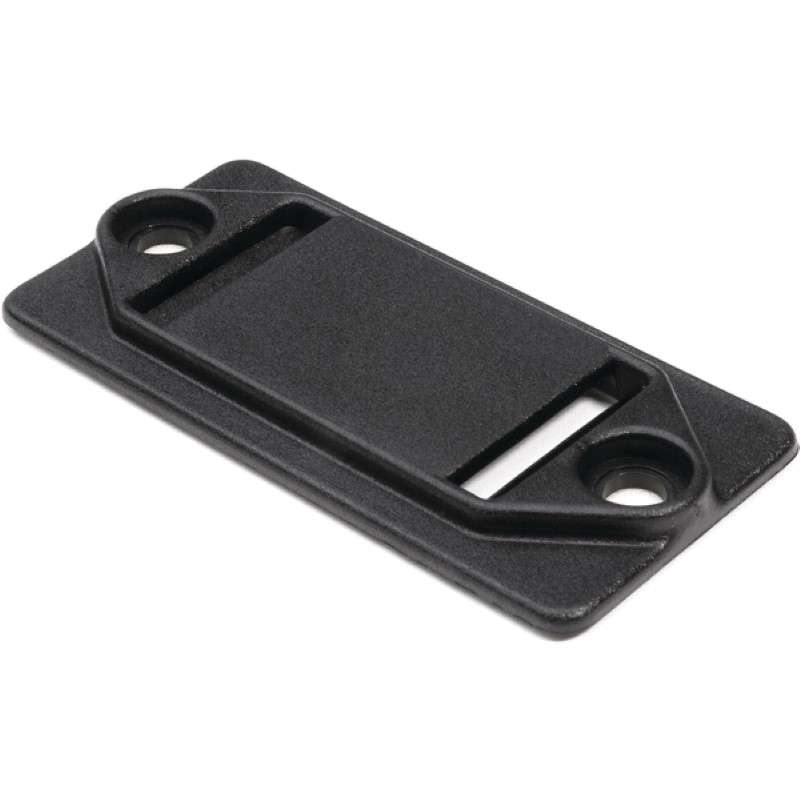 Grip Tie Mount For 0.75" Wide Grip Tie, Without Adhesive, PA66Uv, Black, 100/Package