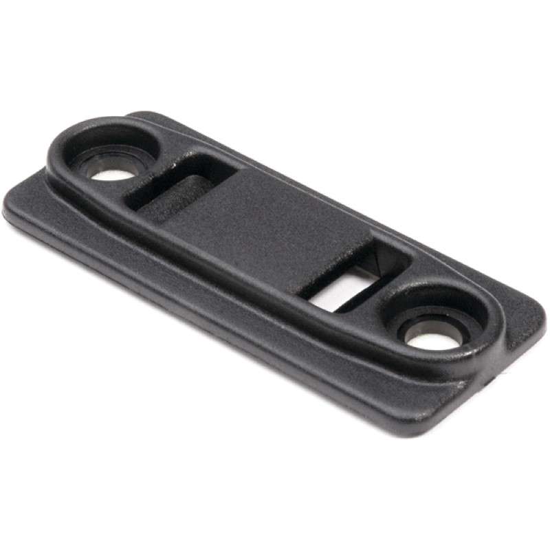 Grip Tie Mount For 0.5" Wide Grip Tie, Adhesive, PA66Uv, Black, 100/Package