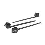 1-Piece Cable Tie & Edge Clip, 3.5" Long, Ec5, Panel Thickness 0.04 - 0.12", 50 Lb, PA66HS, Black, 500/Bag redirect to product page