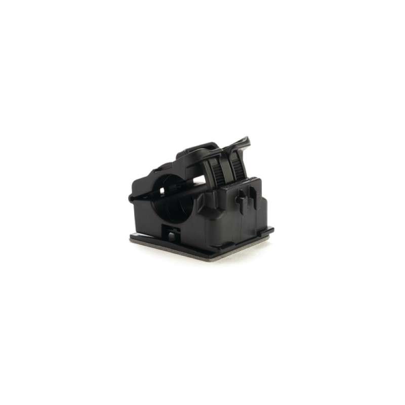 Adhesive Mount Ratchet Clamp, 0.50 - 0.77" Bundle Dia, Mb5A, PA66HIRHSUV, Black, 25/Bag