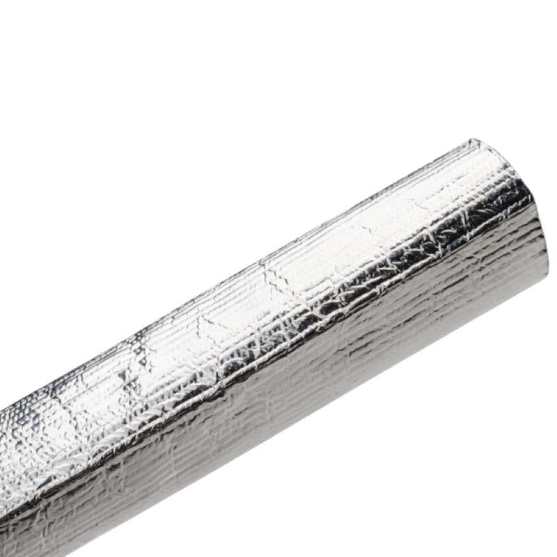 Braided Sleeving, Aluminum Laminated Fiberglass, 1.75" Dia, Al/Gf, Silver, 50 Ft/Reel