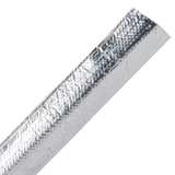 Braided Sleeving, Aluminum Laminated Fiberglass, 0.38" Dia, Al/Gf, Silver, 100 Ft/Reel redirect to product page