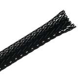 Braided Sleeving, Expandable, 0.125" Dia, Pet, Black, 225 Ft/Reel redirect to product page