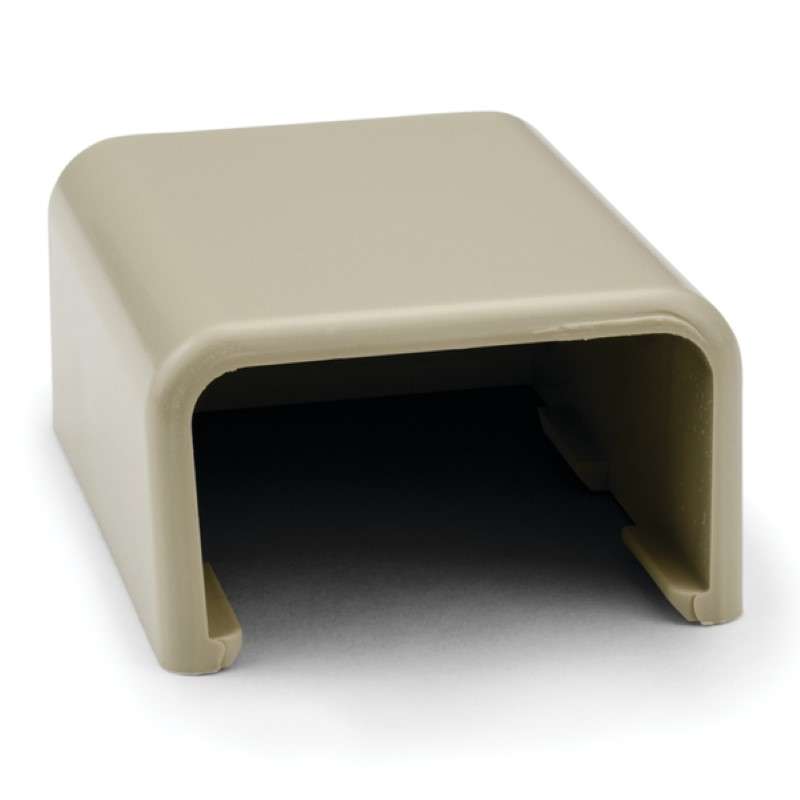 End Cap, 1-1/4", PVC, Ivory, 10/Bag